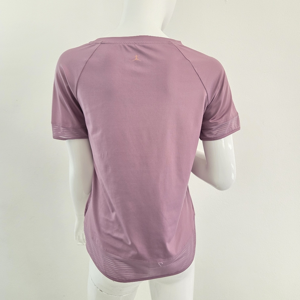 Danskin Mauve Dusty Rose Athletic Tee with Mesh Trim Small Petite - Picture 6 of 16